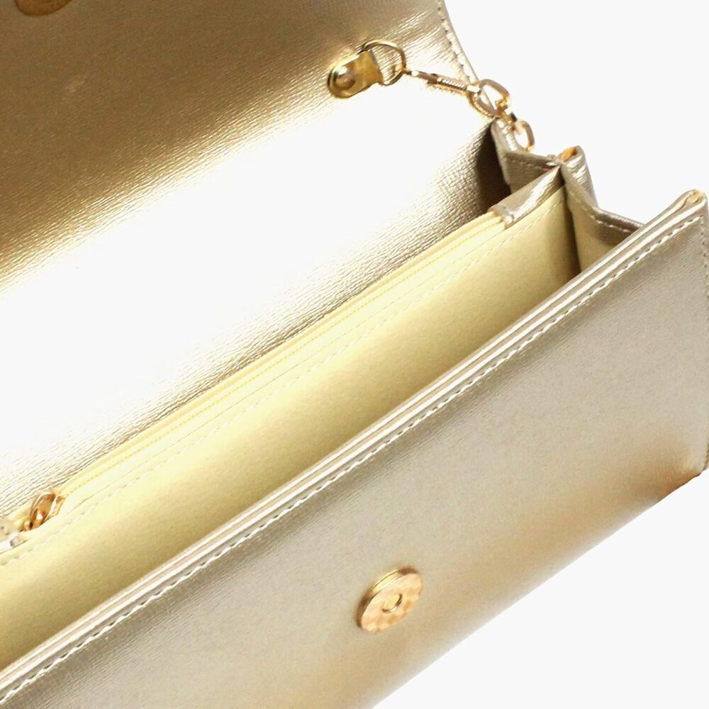 Multi-Functional Gold Clutch - Compact Evening Pu… - image 4